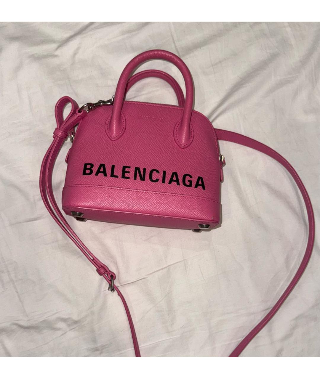 BALENCIAGA Розовая кожаная сумка тоут, фото 2
