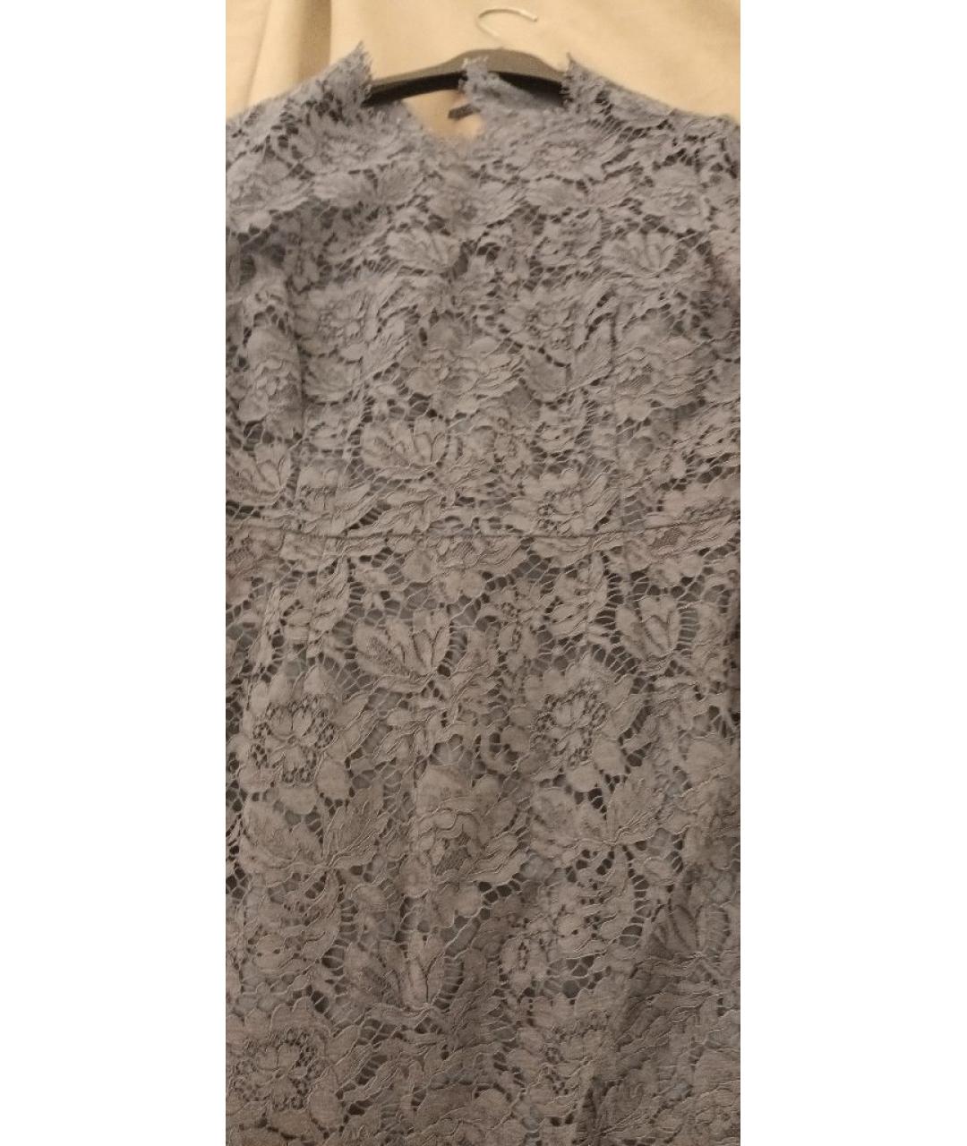 VALENTINO Серое кружевное вечернее платье, фото 2