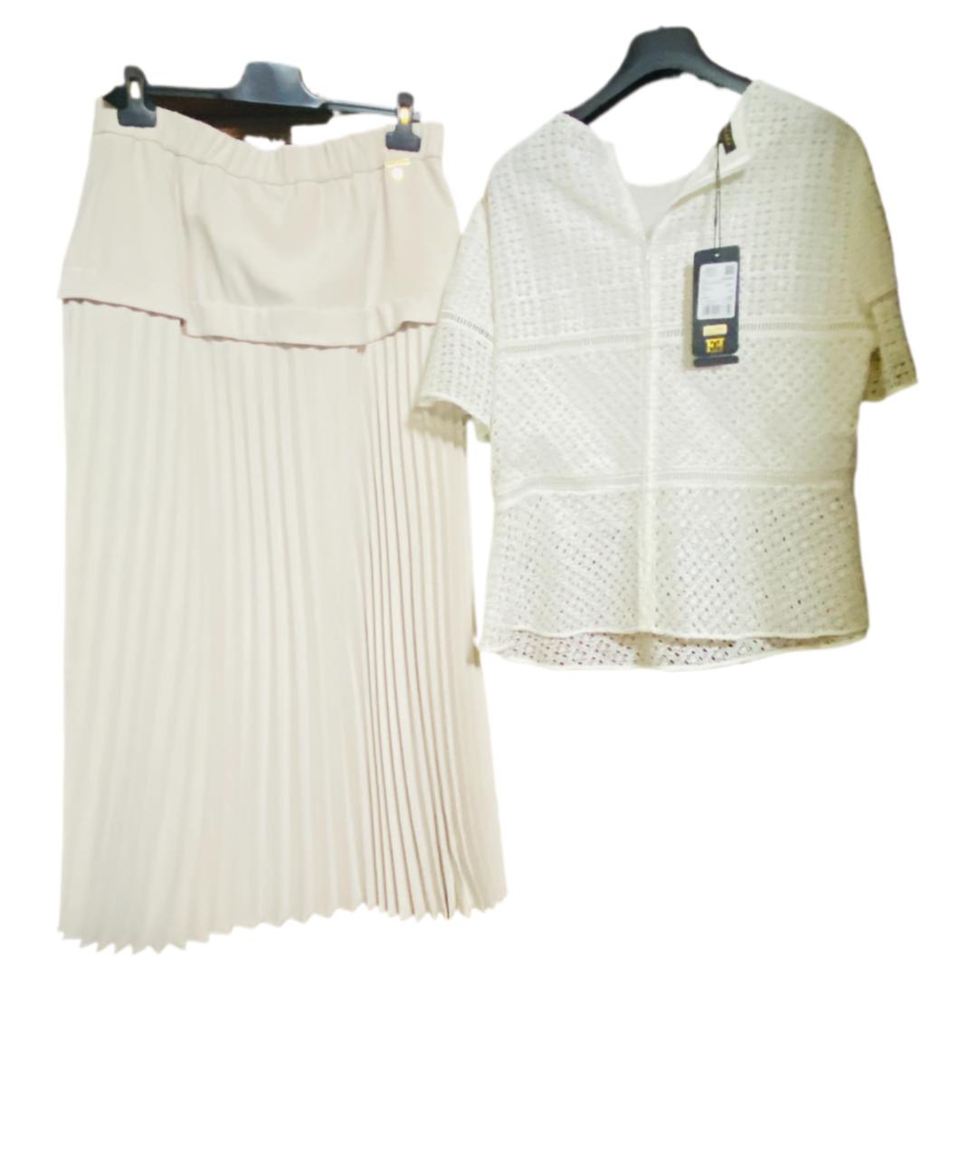 ESCADA Бежевый шелковый костюм с юбками, фото 8