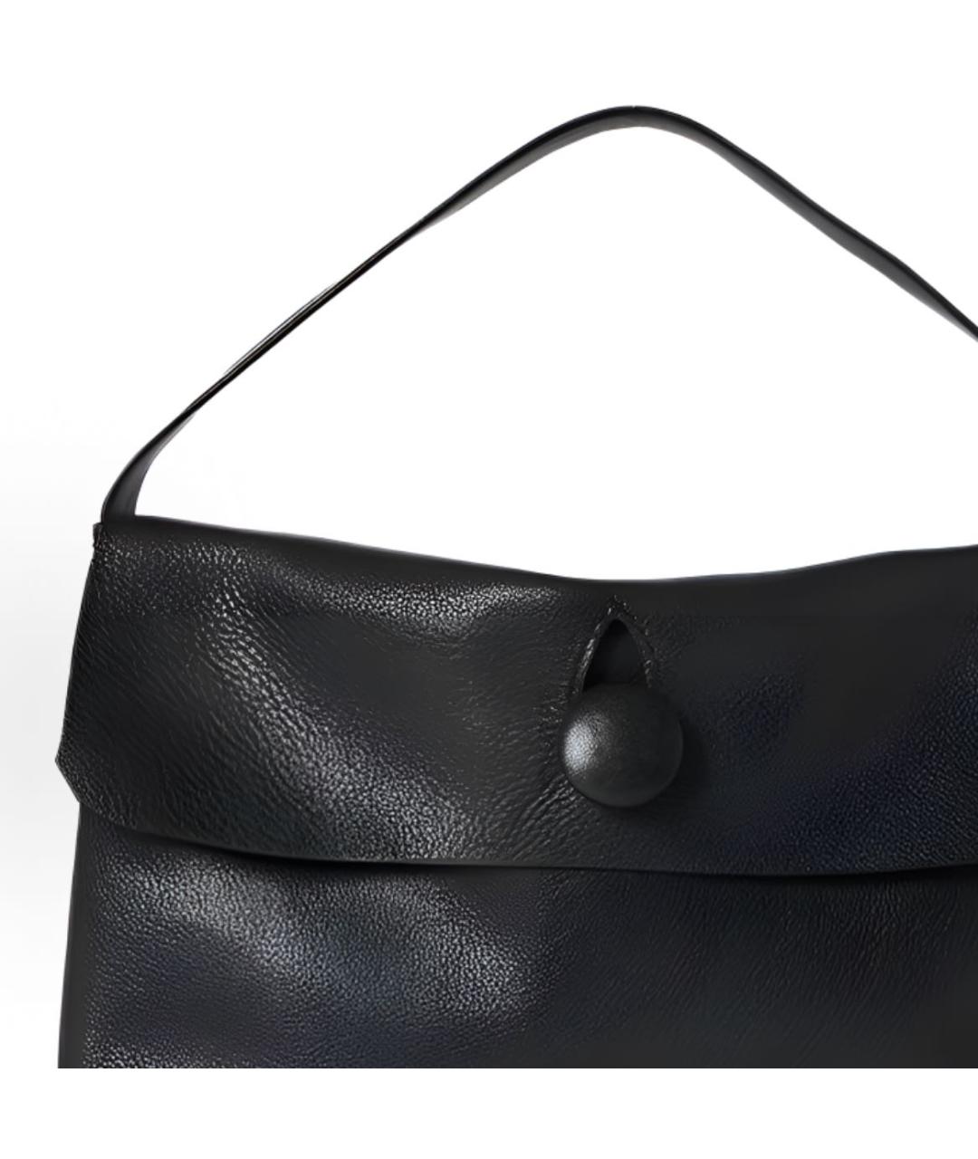 THE ROW Черная кожаная сумка через плечо, фото 4