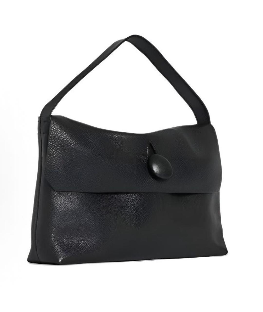 THE ROW Черная кожаная сумка через плечо, фото 2