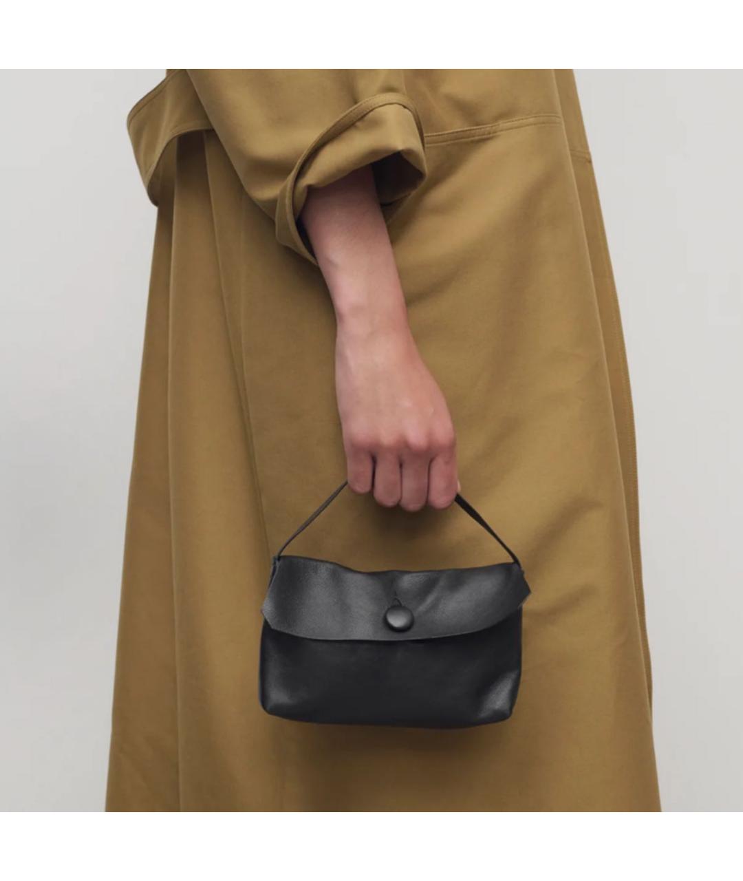 THE ROW Черная кожаная сумка через плечо, фото 5