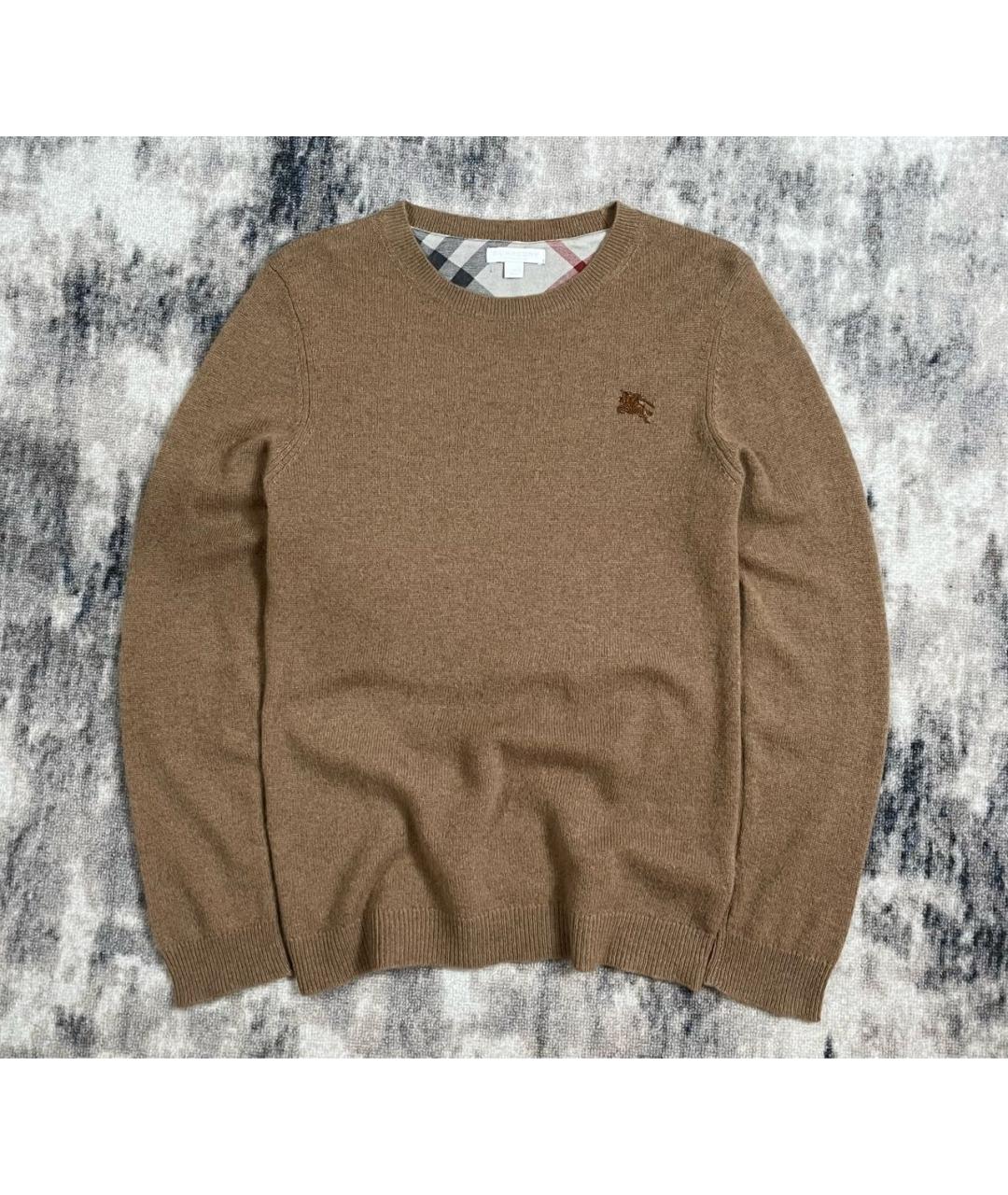 BURBERRY Бежевый кашемировый джемпер / свитер, фото 4