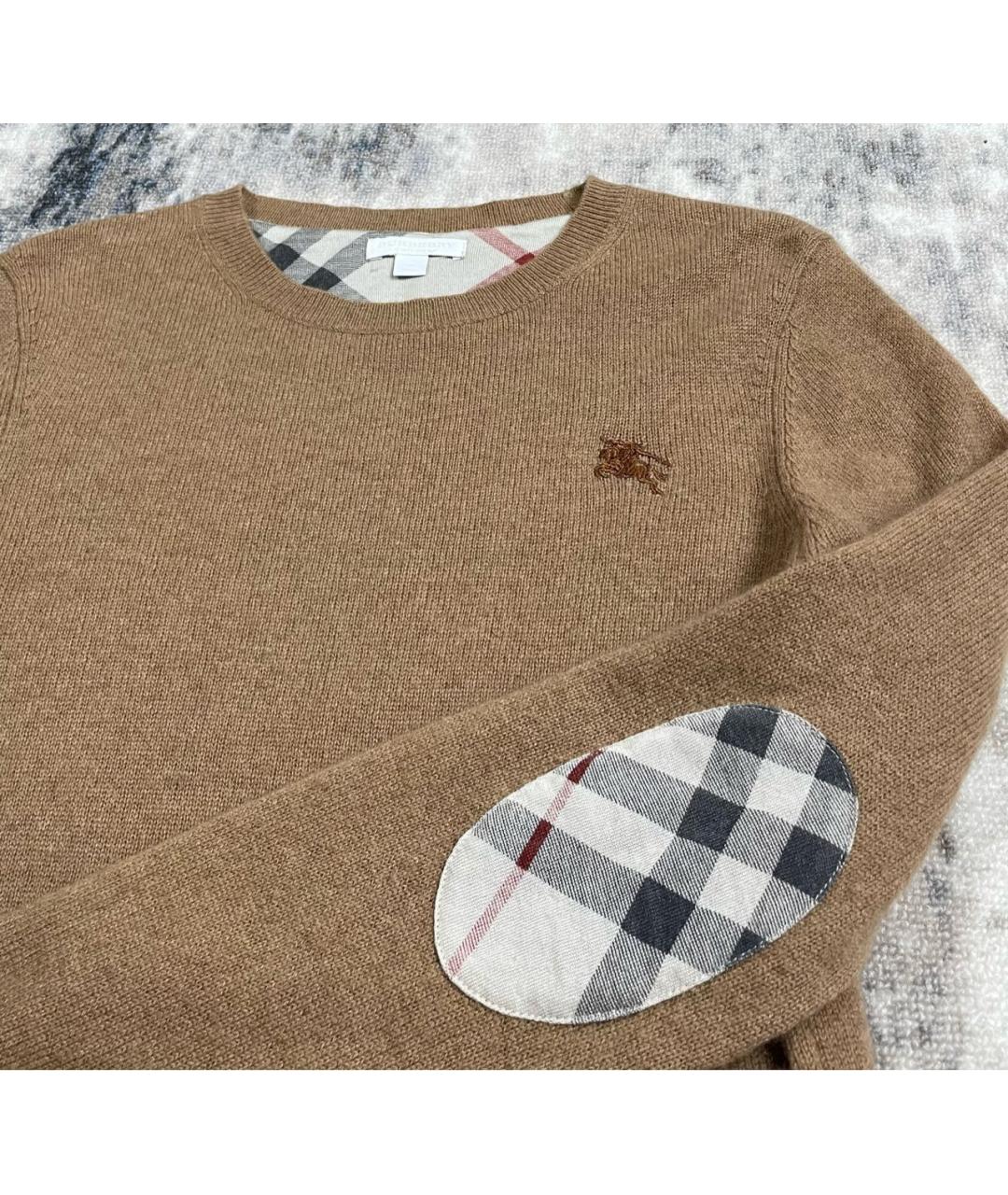 BURBERRY Бежевый кашемировый джемпер / свитер, фото 2