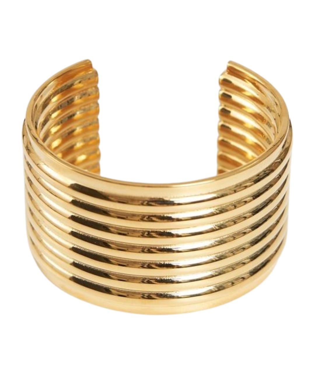 SAINT LAURENT Золотой металлический браслет, фото 1