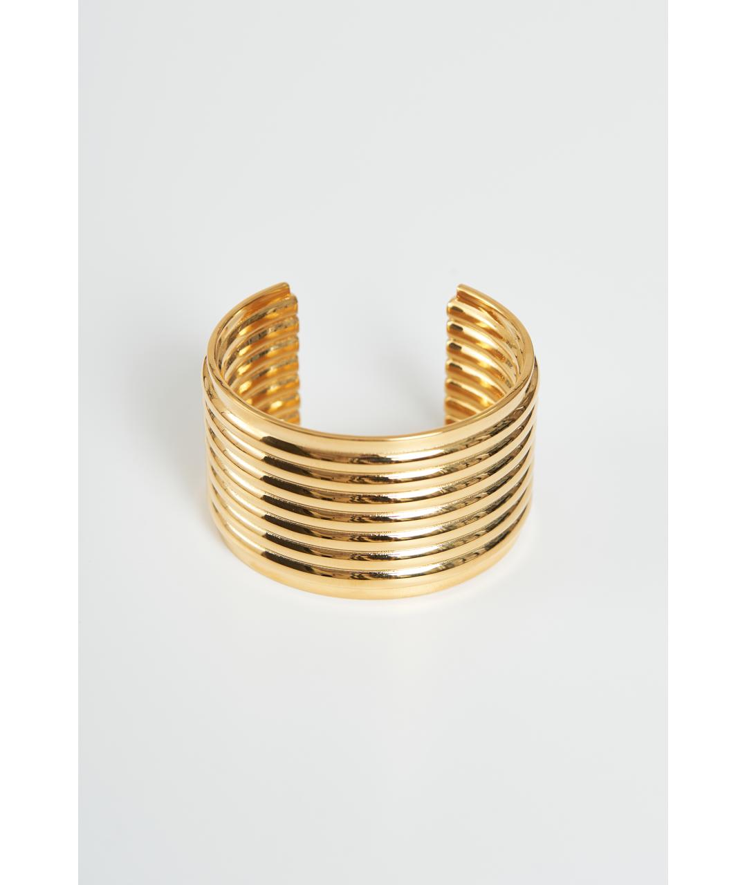 SAINT LAURENT Золотой металлический браслет, фото 4