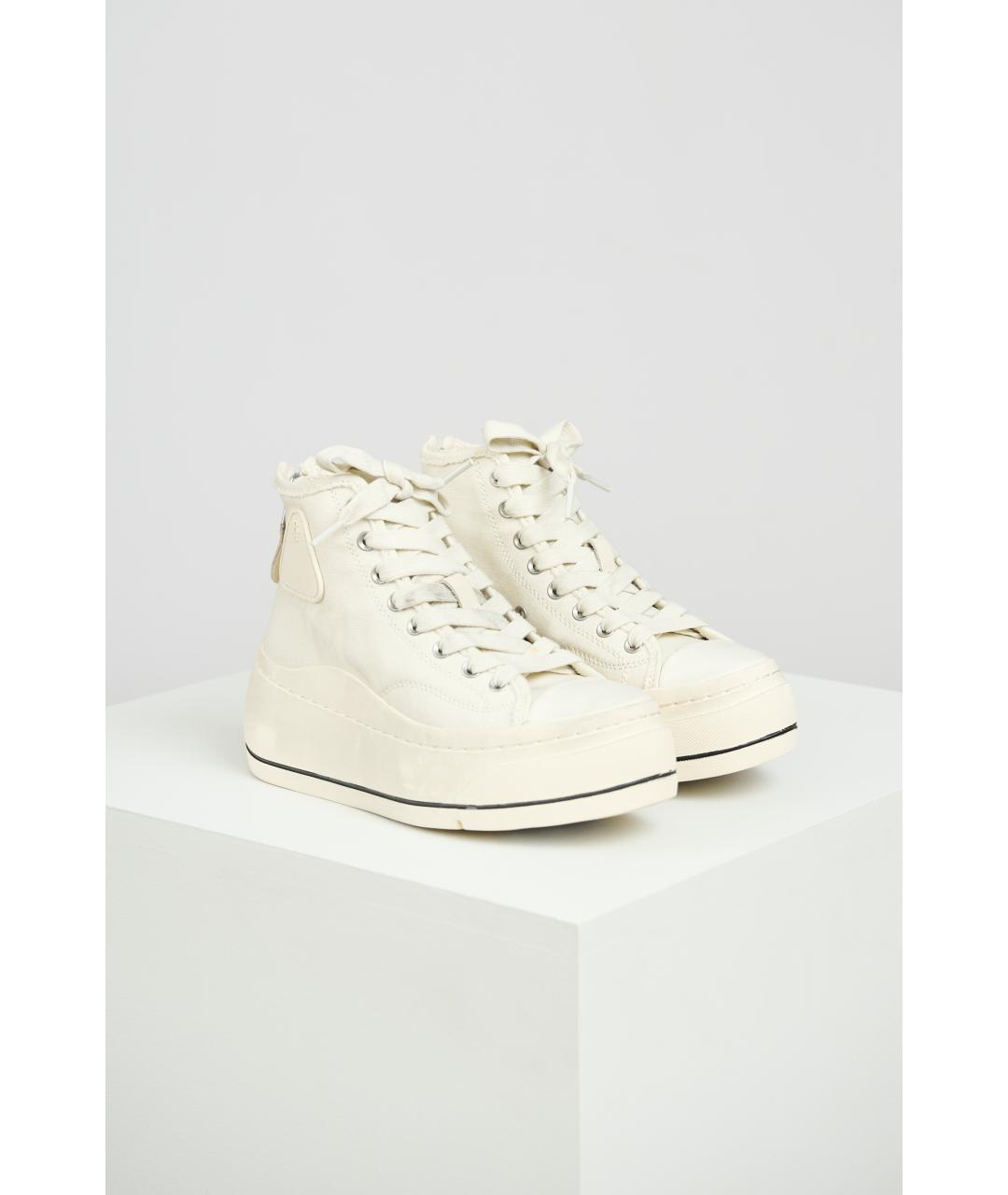 R13 Белые текстильные кеды, фото 2