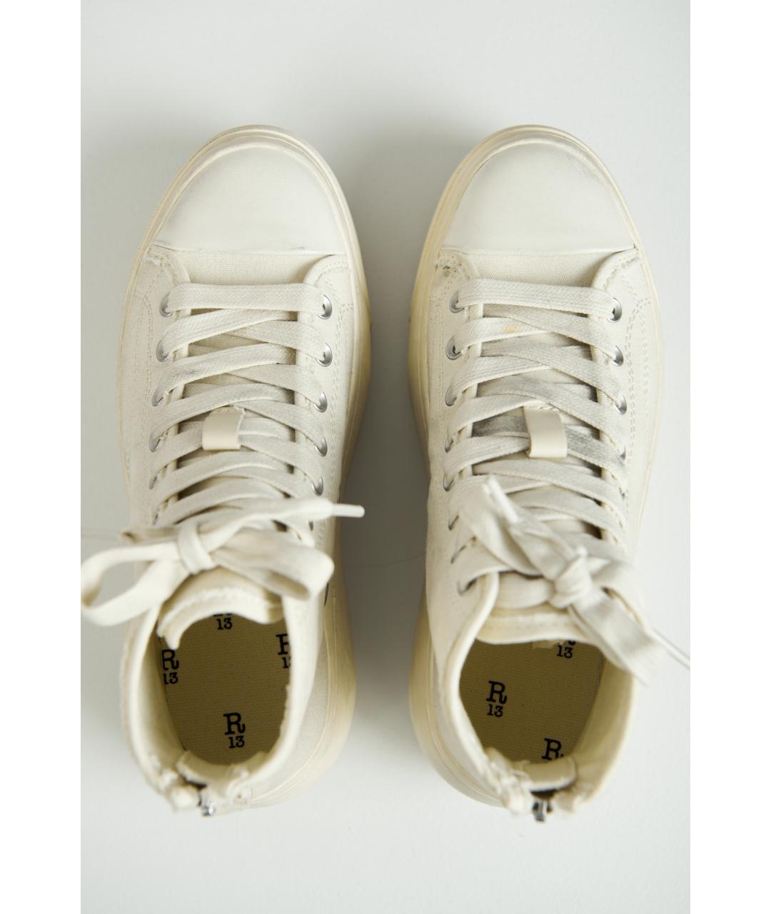 R13 Белые текстильные кеды, фото 6