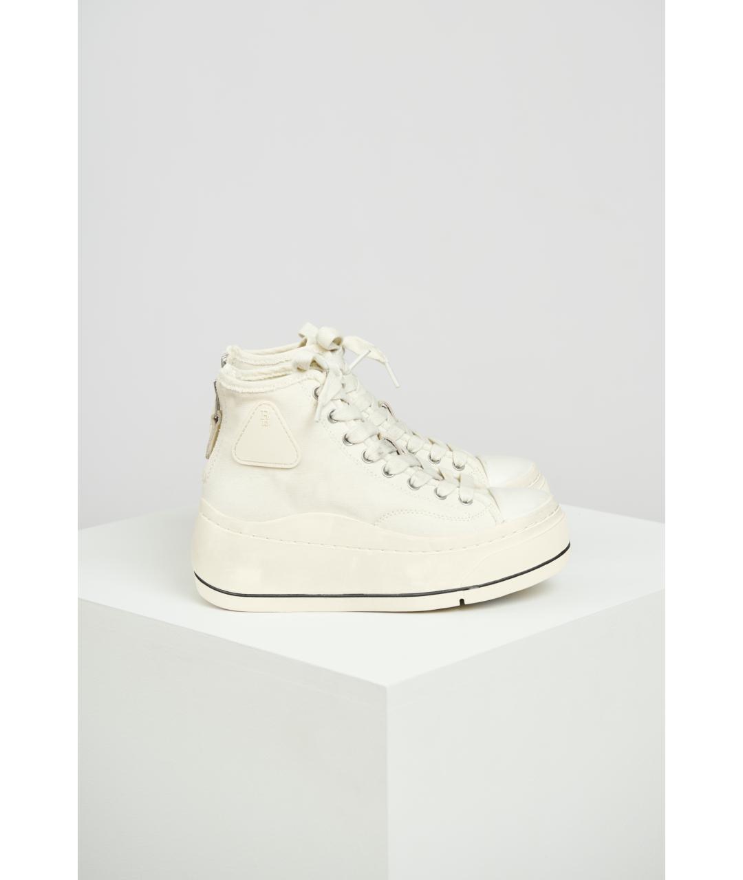 R13 Белые текстильные кеды, фото 3