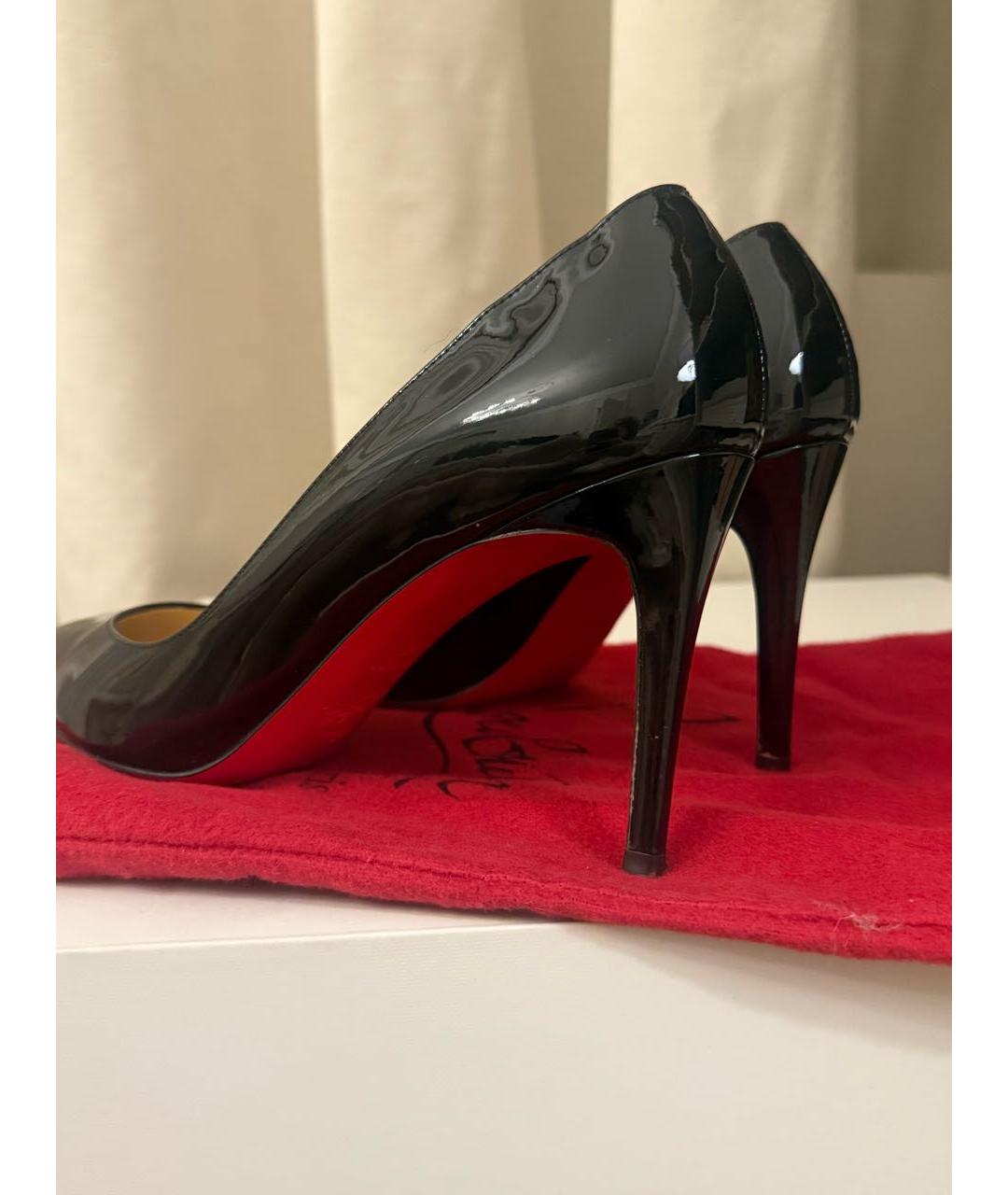 CHRISTIAN LOUBOUTIN Черные туфли из лакированной кожи, фото 4