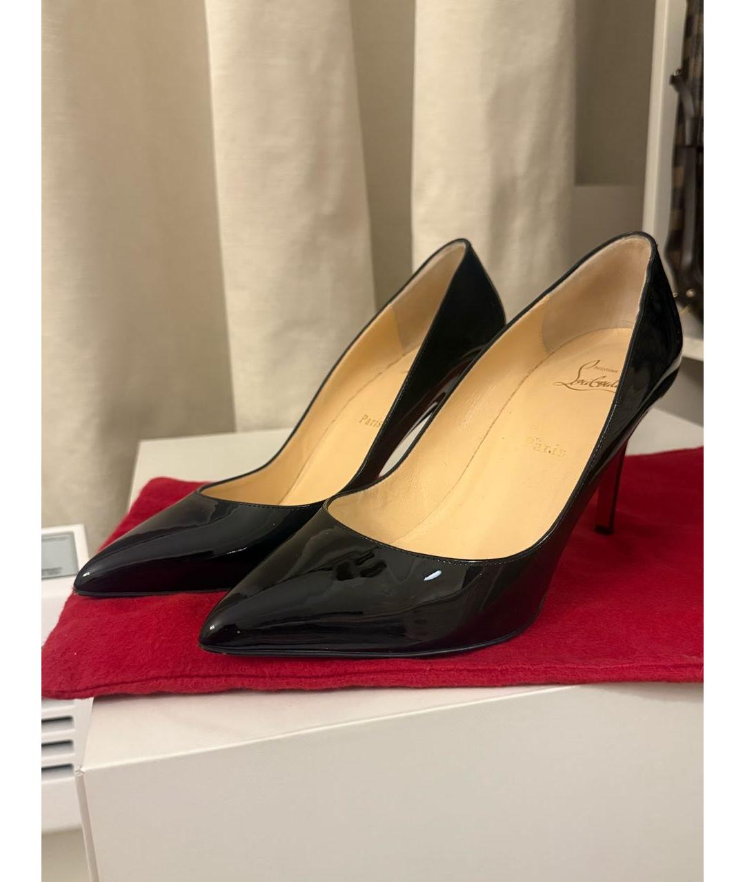 CHRISTIAN LOUBOUTIN Черные туфли из лакированной кожи, фото 3