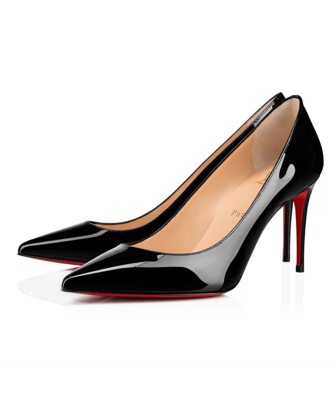 CHRISTIAN LOUBOUTIN Черные туфли из лакированной кожи, фото 2