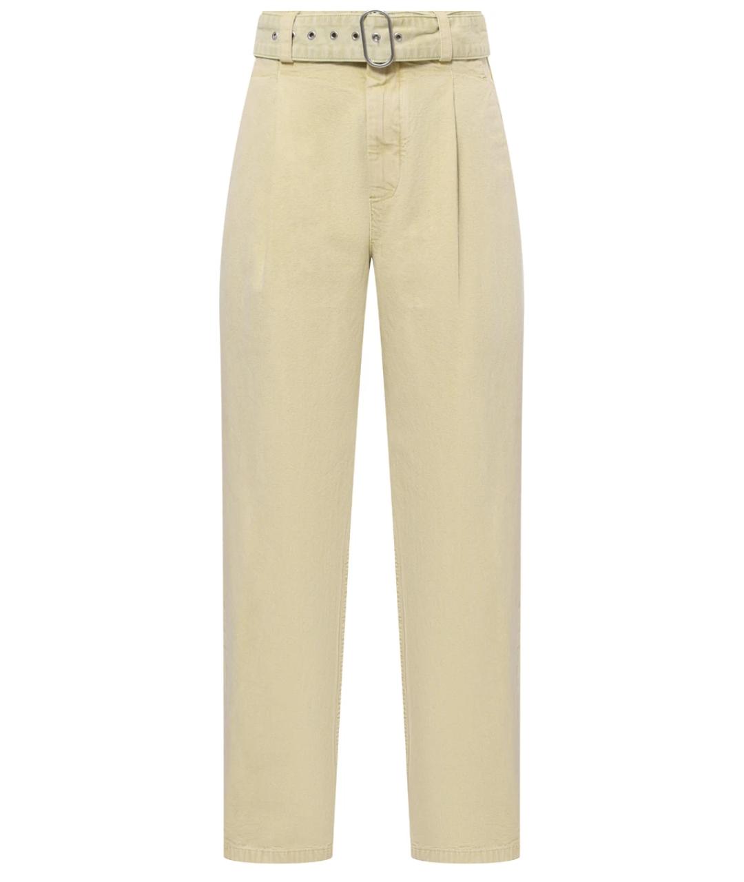 JIL SANDER Зеленые хлопковые прямые джинсы, фото 1