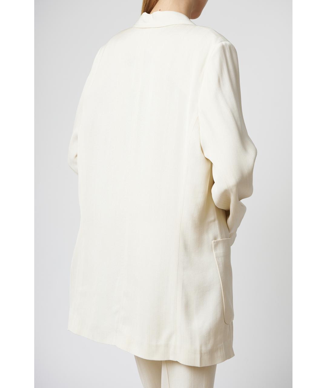 PETAR PETROV Бежевый вискозный жакет/пиджак, фото 5