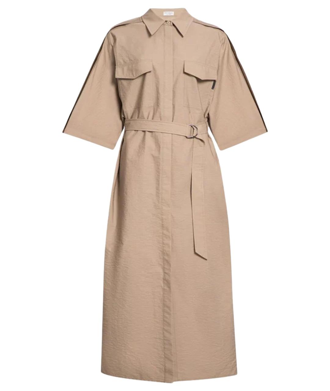 BRUNELLO CUCINELLI Розовое хлопковое повседневное платье, фото 1