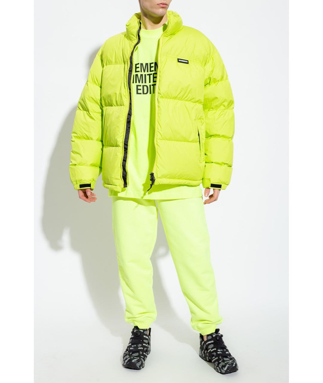 VETEMENTS Салатовый полиэстеровый пуховик, фото 8