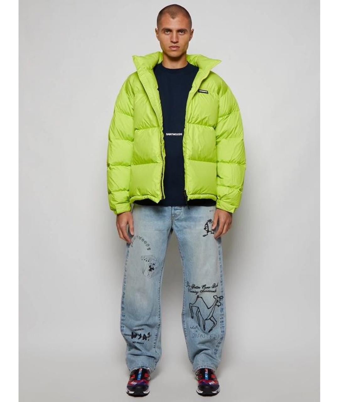 VETEMENTS Салатовый полиэстеровый пуховик, фото 7