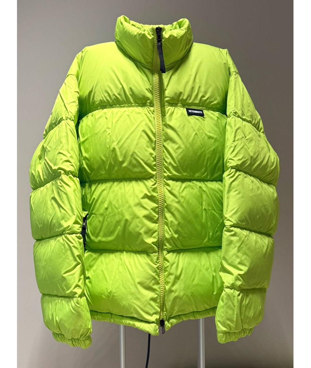 VETEMENTS Салатовый полиэстеровый пуховик, фото 9