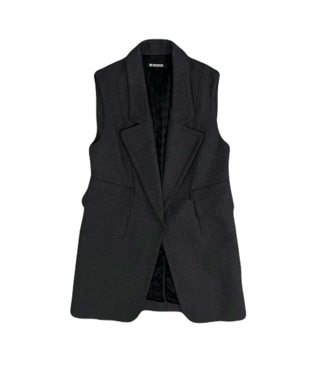 BIKKEMBERGS Антрацитовый шерстяной жилет, фото 1