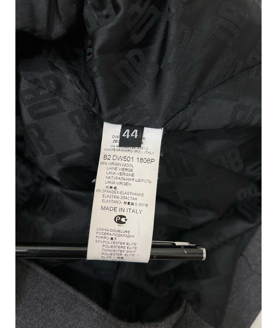 BIKKEMBERGS Антрацитовый шерстяной жилет, фото 5