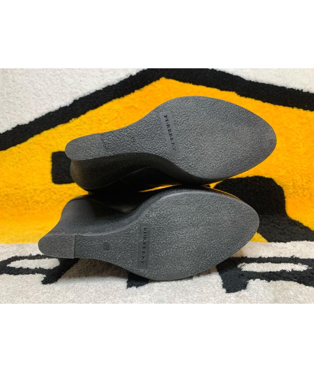 BURBERRY Черные замшевые ботильоны, фото 8