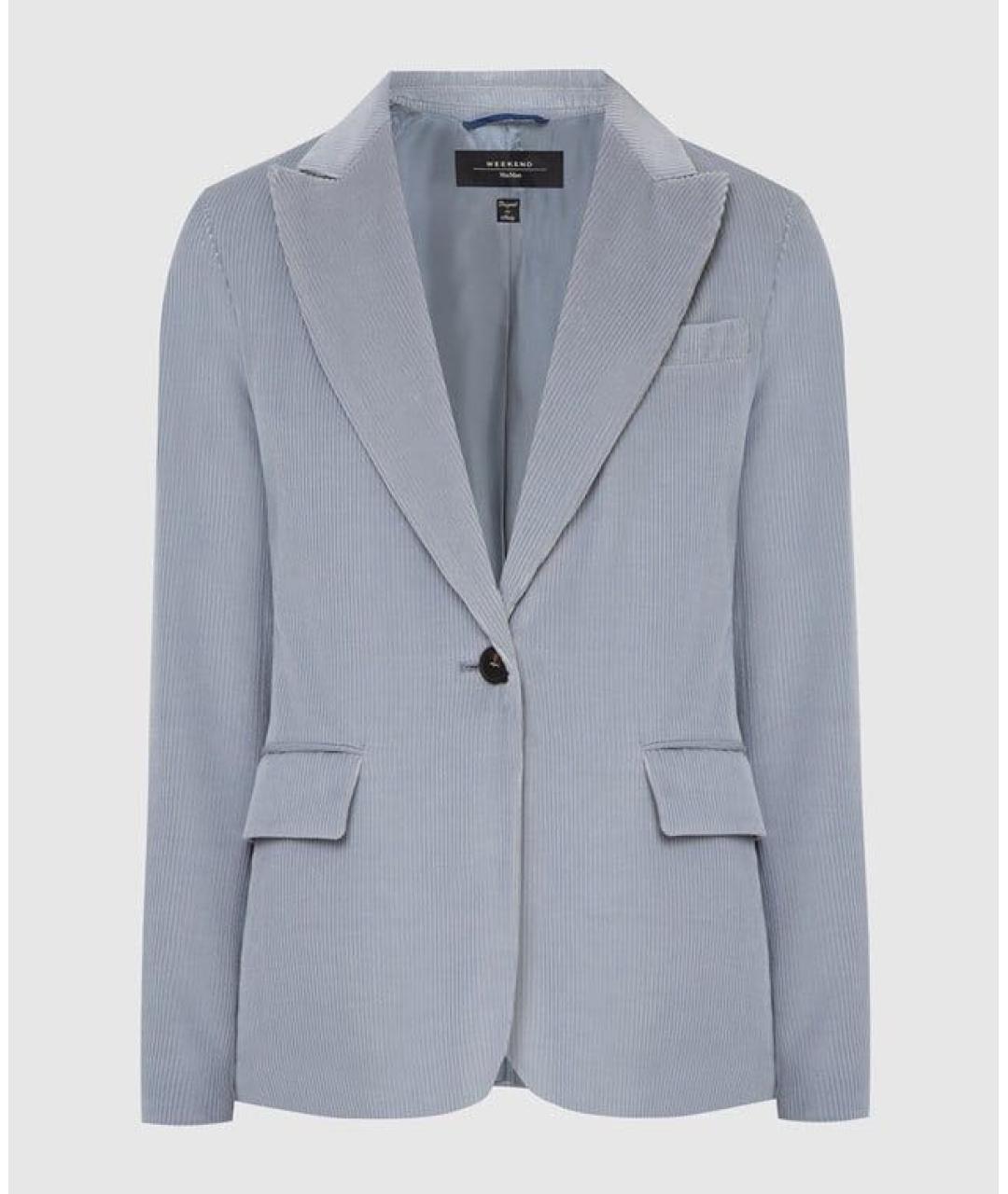 WEEKEND MAX MARA Голубой хлопковый жакет/пиджак, фото 7