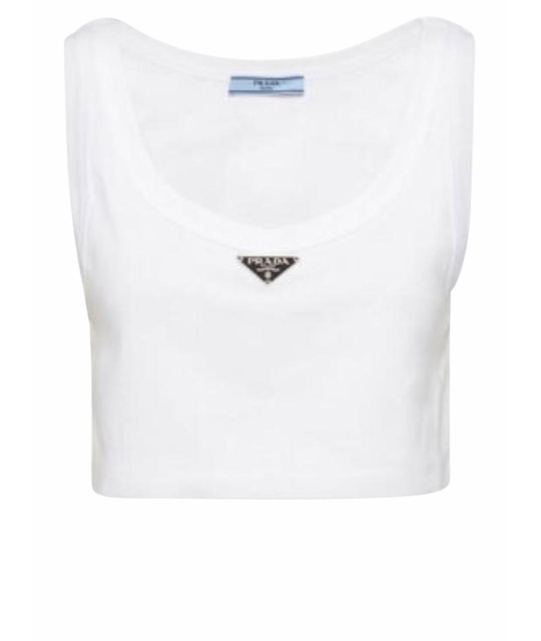 PRADA Белая хлопковая майка, фото 1