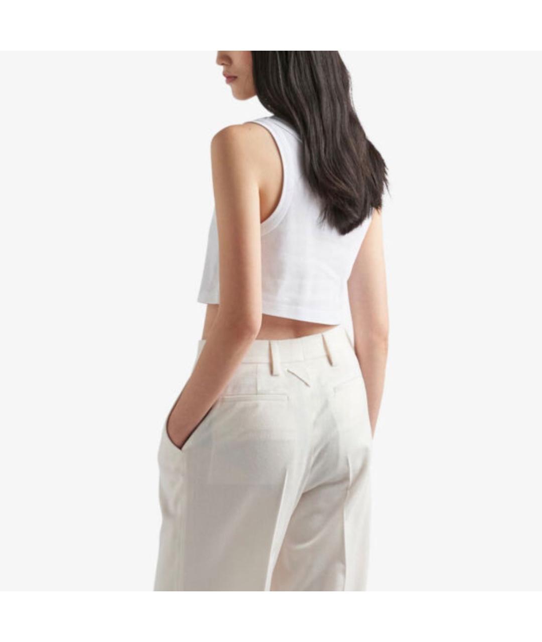 PRADA Белая хлопковая майка, фото 3