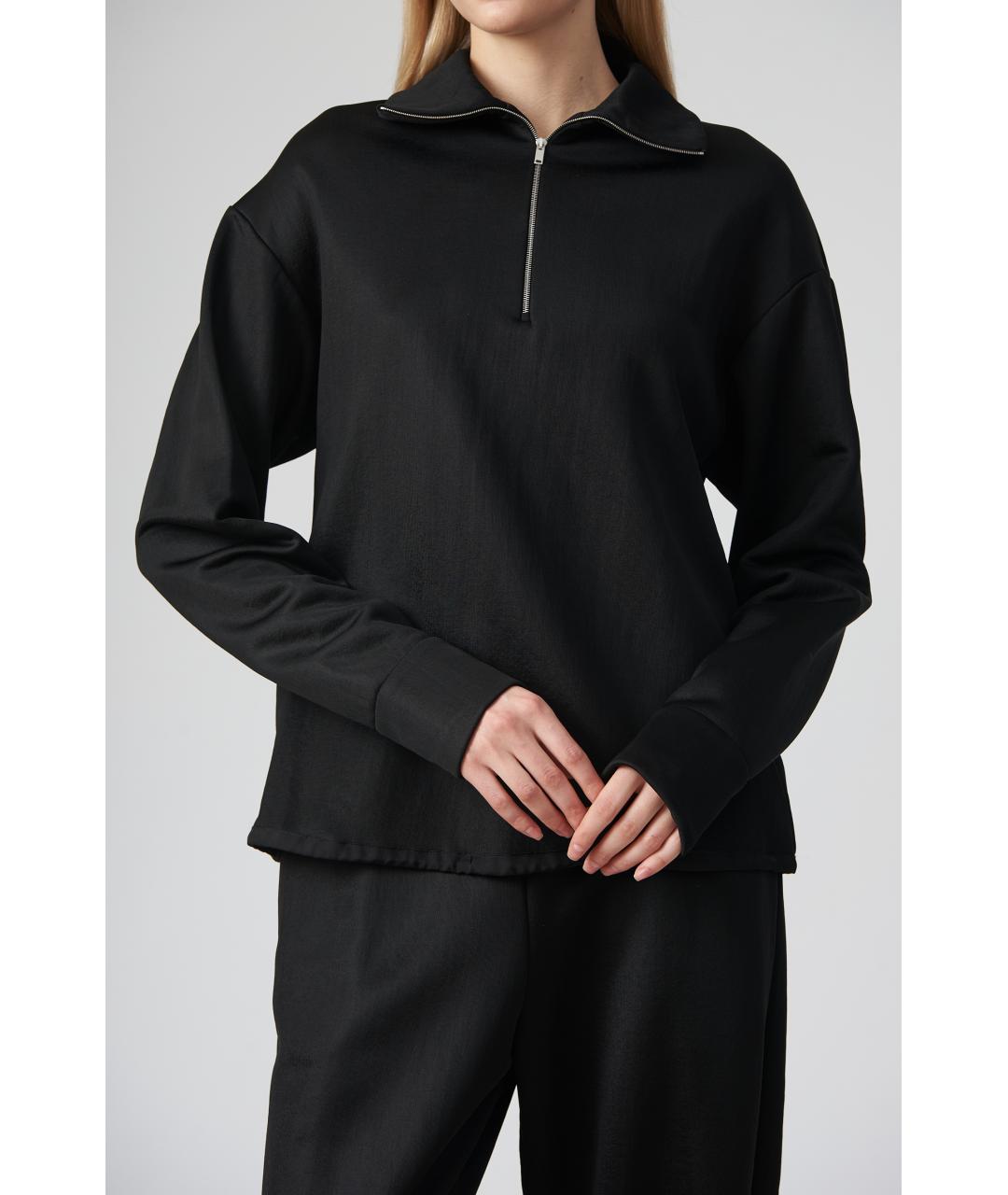 JIL SANDER Черный вискозный джемпер / свитер, фото 4