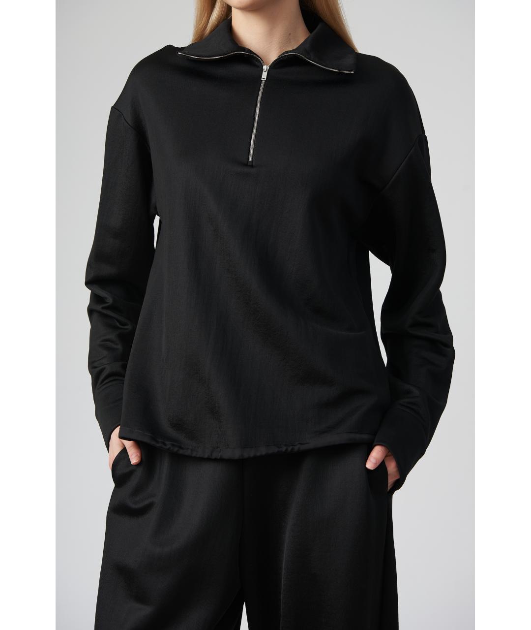 JIL SANDER Черный вискозный джемпер / свитер, фото 5