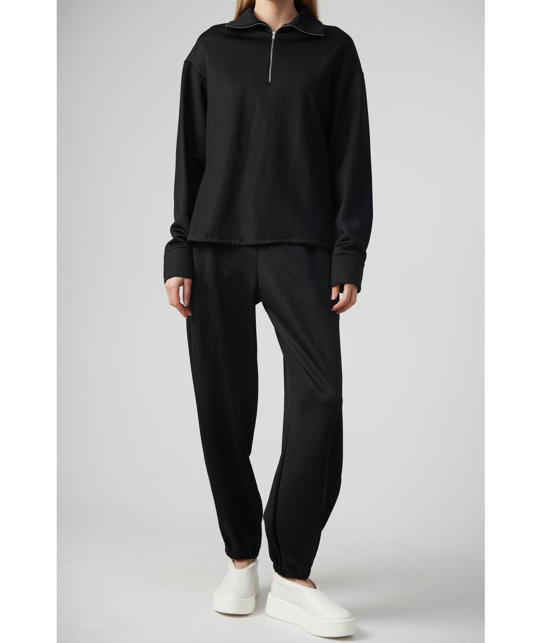 JIL SANDER Черный вискозный джемпер / свитер, фото 3