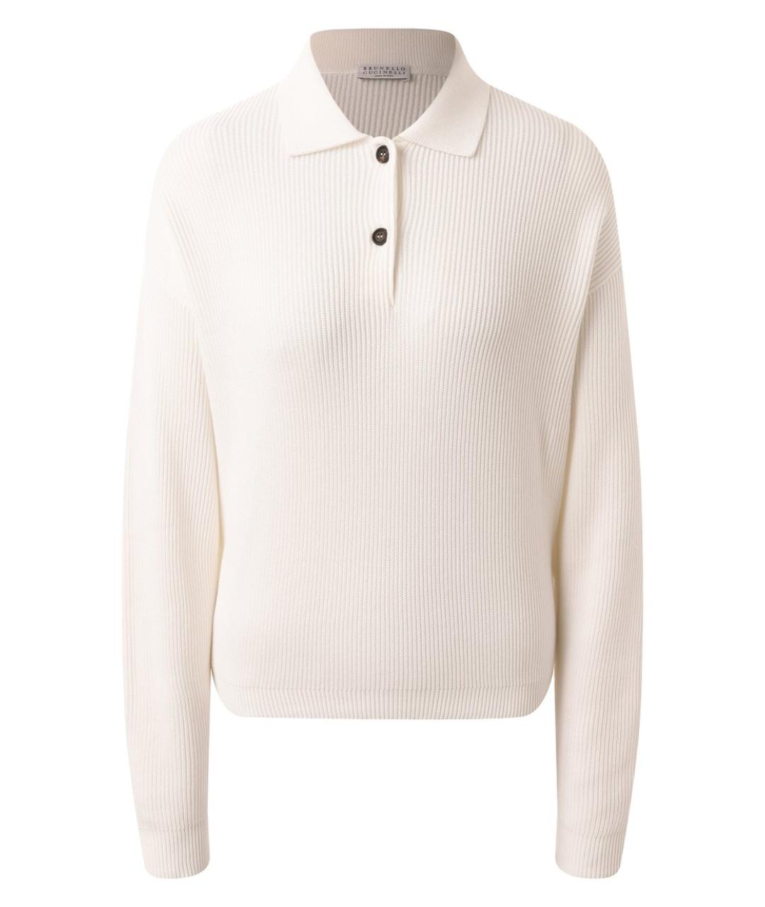 BRUNELLO CUCINELLI Бежевый хлопковый джемпер / свитер, фото 1