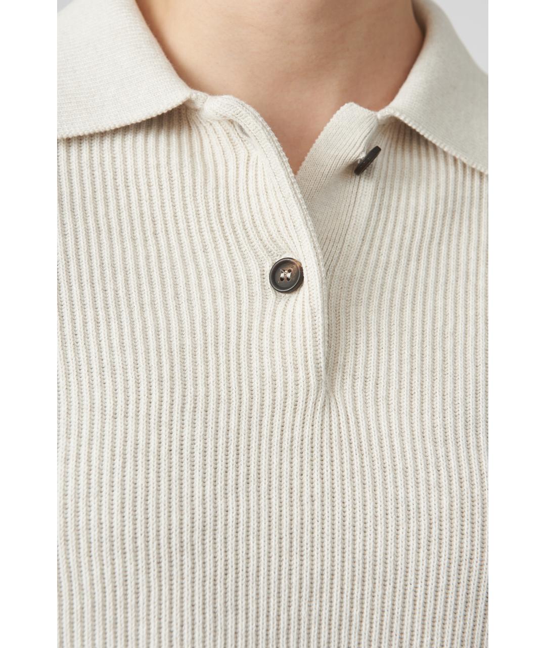BRUNELLO CUCINELLI Бежевый хлопковый джемпер / свитер, фото 3