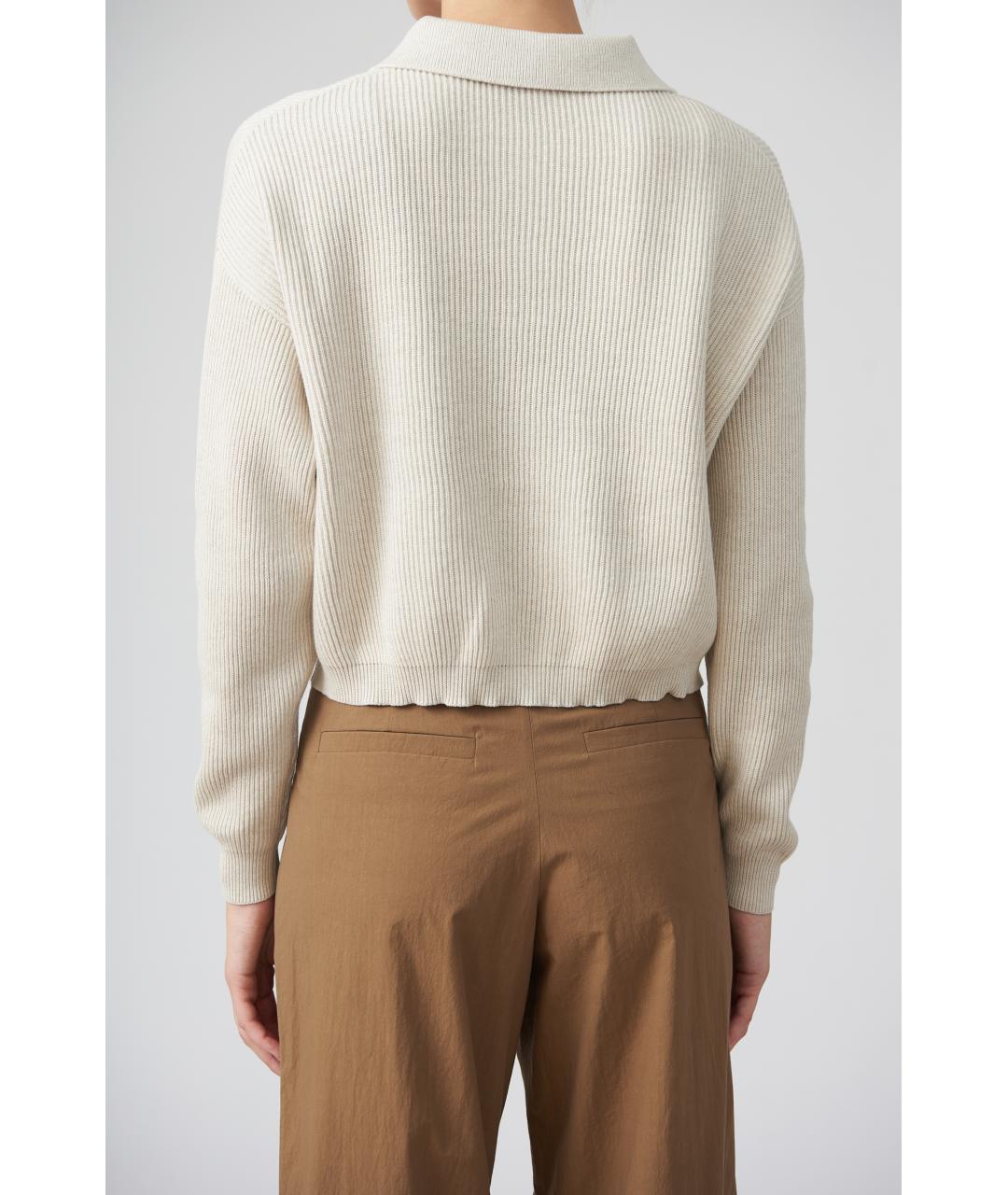 BRUNELLO CUCINELLI Бежевый хлопковый джемпер / свитер, фото 4