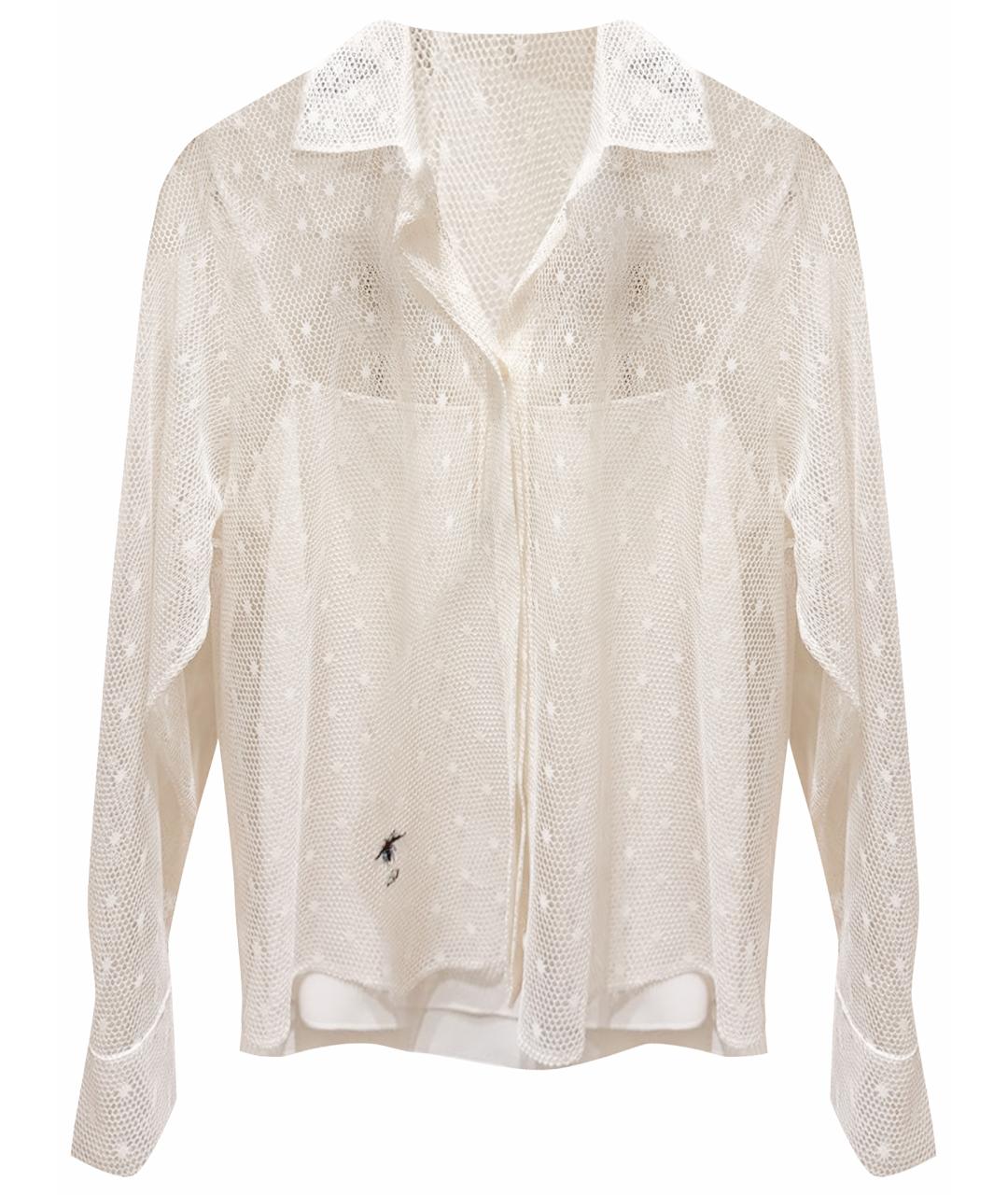 CHRISTIAN DIOR Бежевая кружевная блузы, фото 1