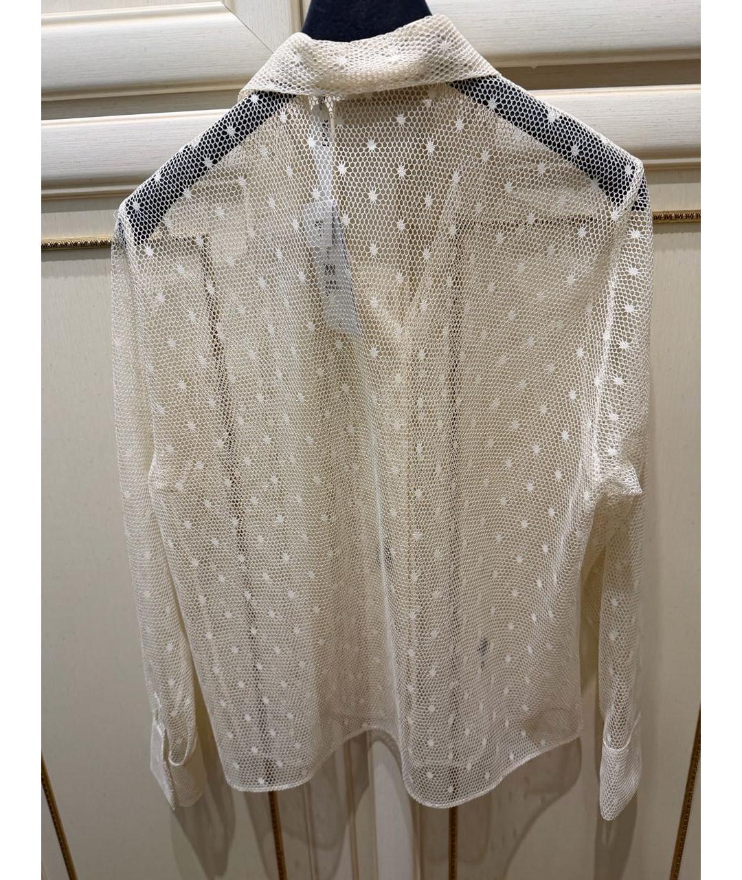 CHRISTIAN DIOR Бежевая кружевная блузы, фото 2