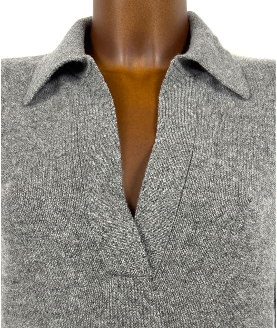 KHAITE Серый кашемировый джемпер / свитер, фото 4