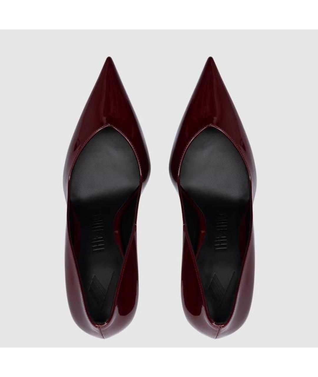 THE ATTICO Бордовые туфли из лакированной кожи, фото 4