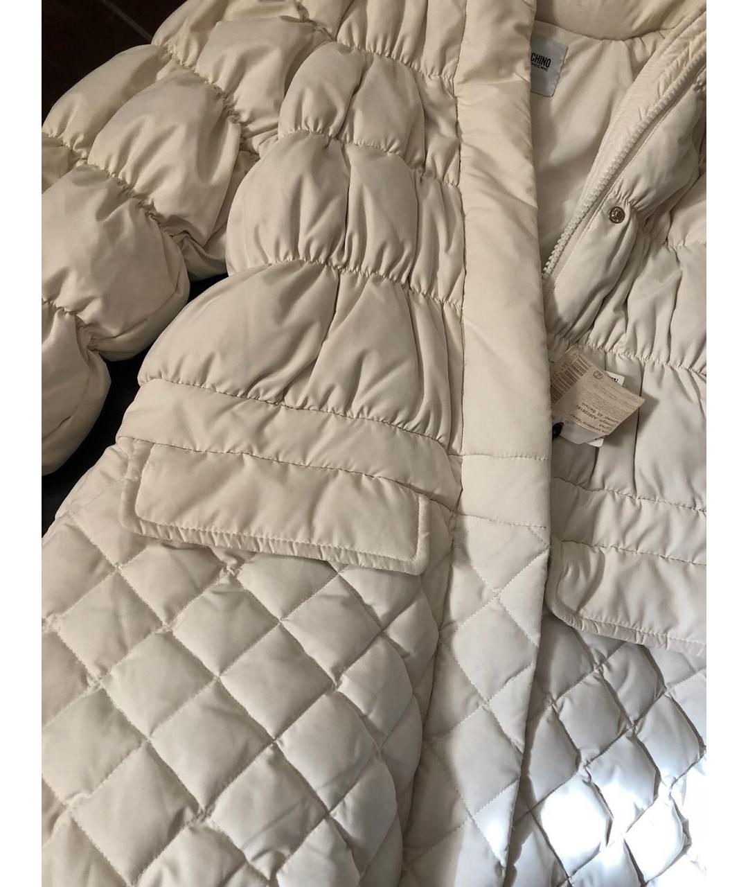 MOSCHINO Белая полиэстеровая парка, фото 7