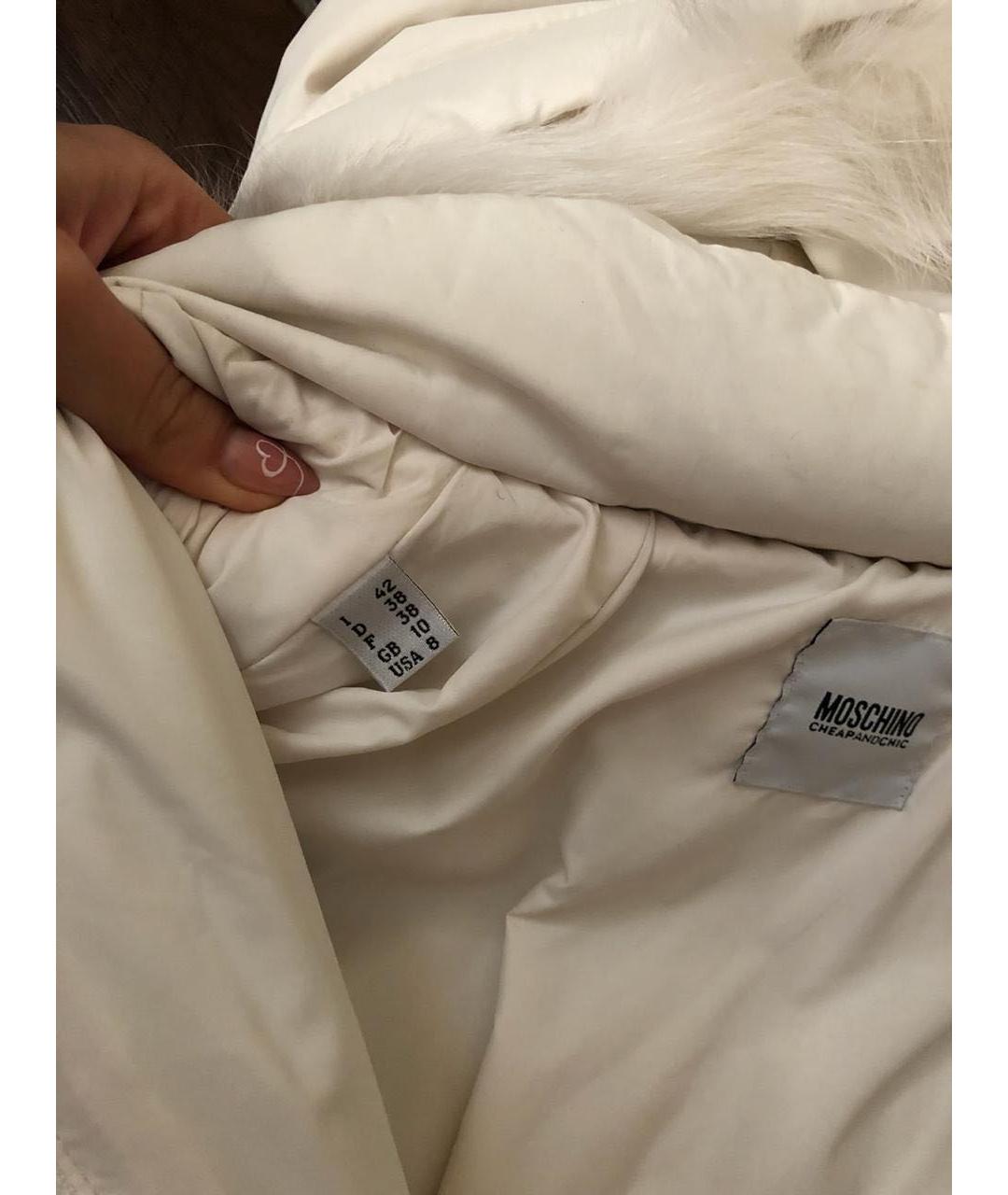 MOSCHINO Белая полиэстеровая парка, фото 5