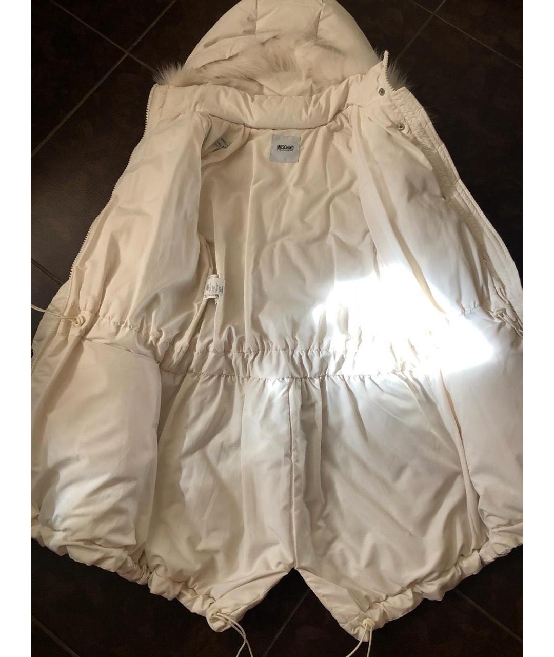 MOSCHINO Белая полиэстеровая парка, фото 3