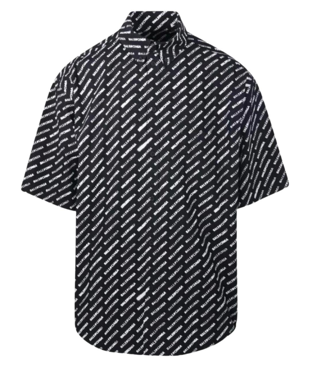 BALENCIAGA Черная хлопковая кэжуал рубашка, фото 1