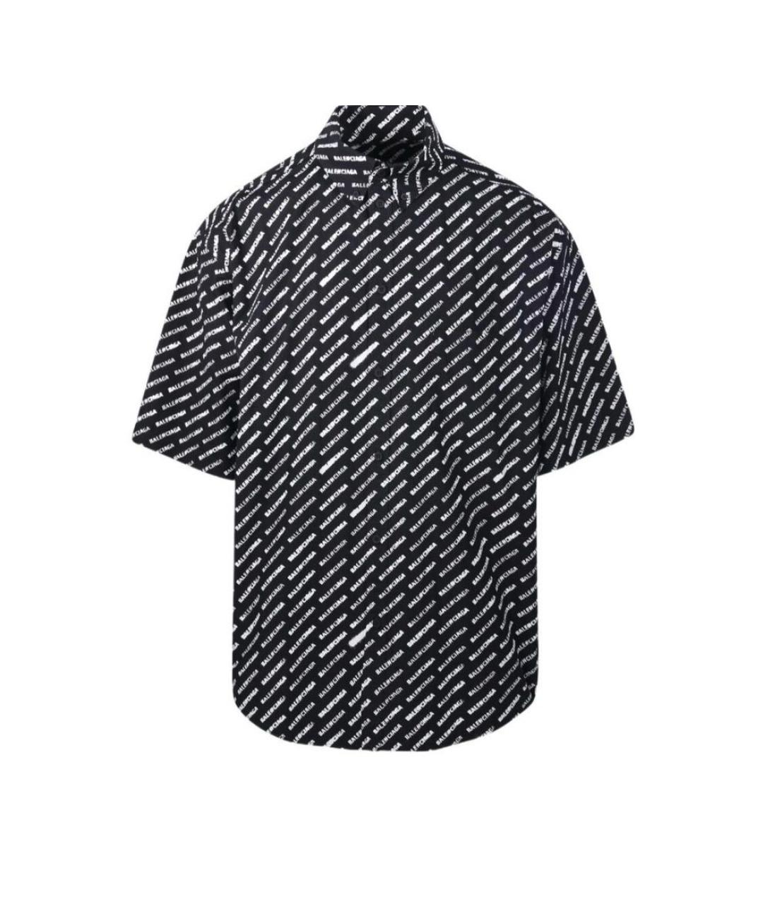 BALENCIAGA Черная хлопковая кэжуал рубашка, фото 5