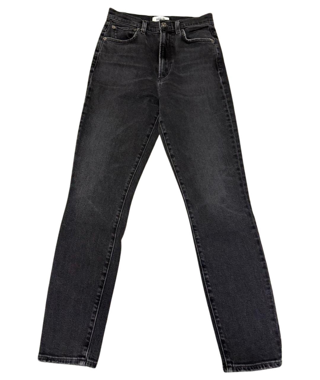 AGOLDE Черные хлопковые джинсы слим, фото 1