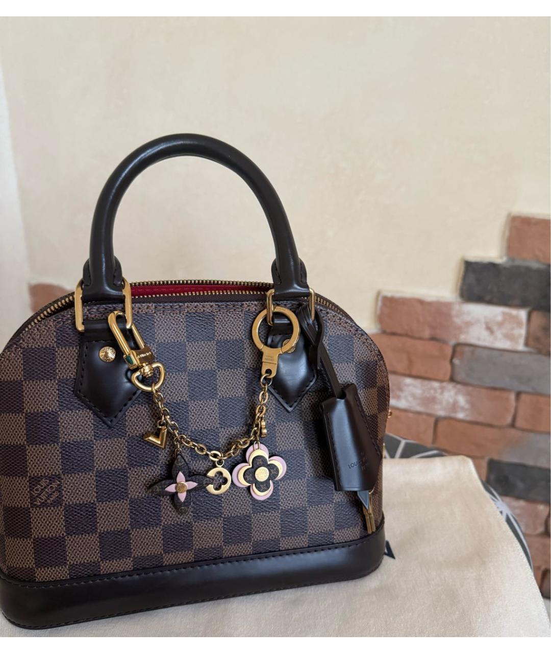 LOUIS VUITTON Коричневая сумка с короткими ручками, фото 7