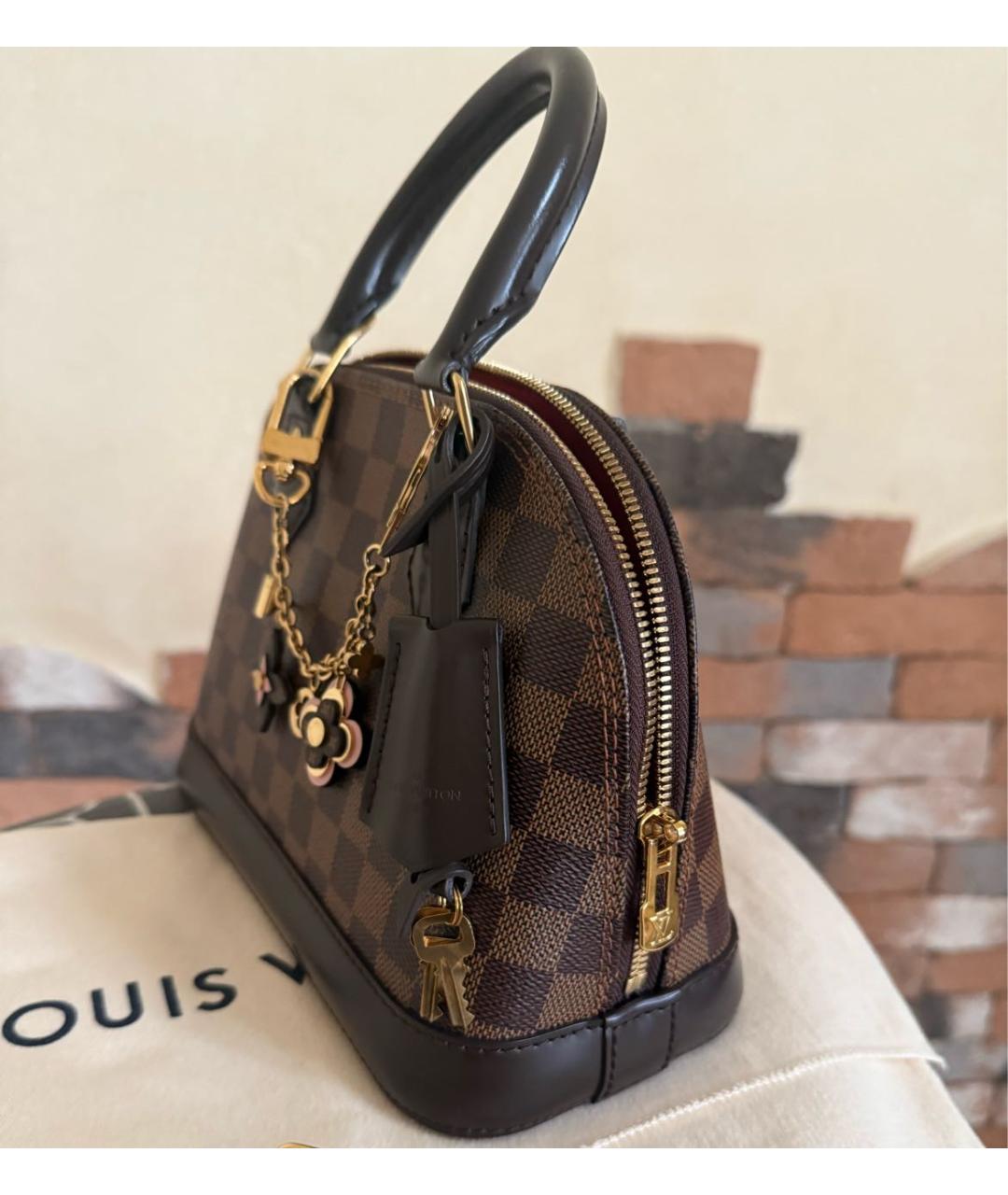 LOUIS VUITTON Коричневая сумка с короткими ручками, фото 3