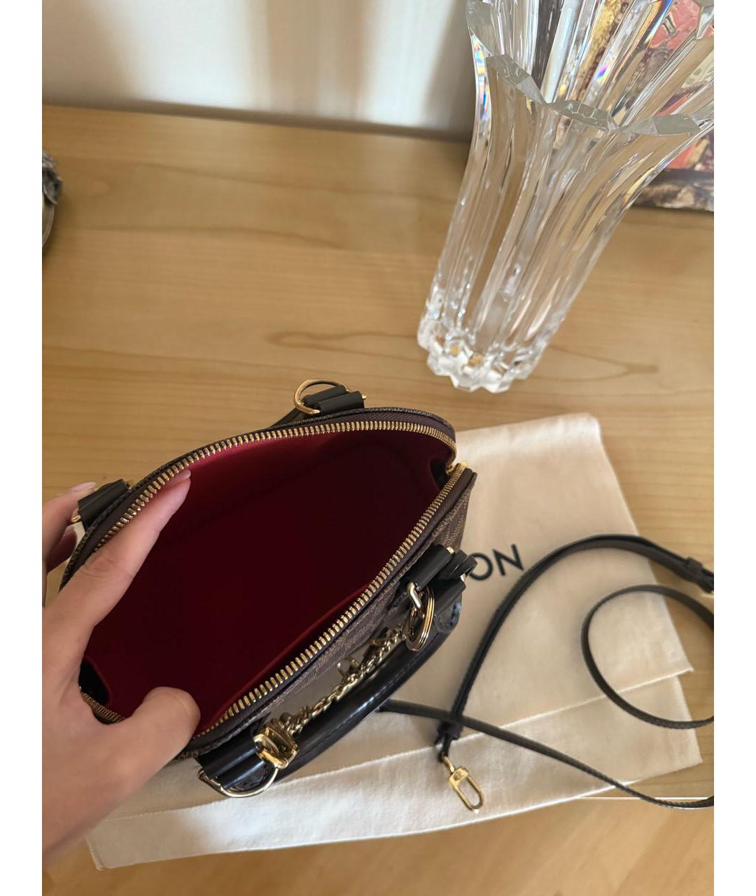 LOUIS VUITTON Коричневая сумка с короткими ручками, фото 6