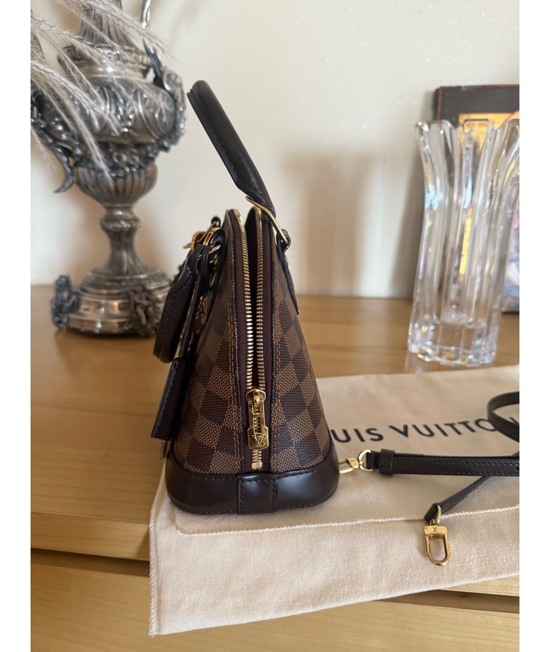 LOUIS VUITTON Коричневая сумка с короткими ручками, фото 3