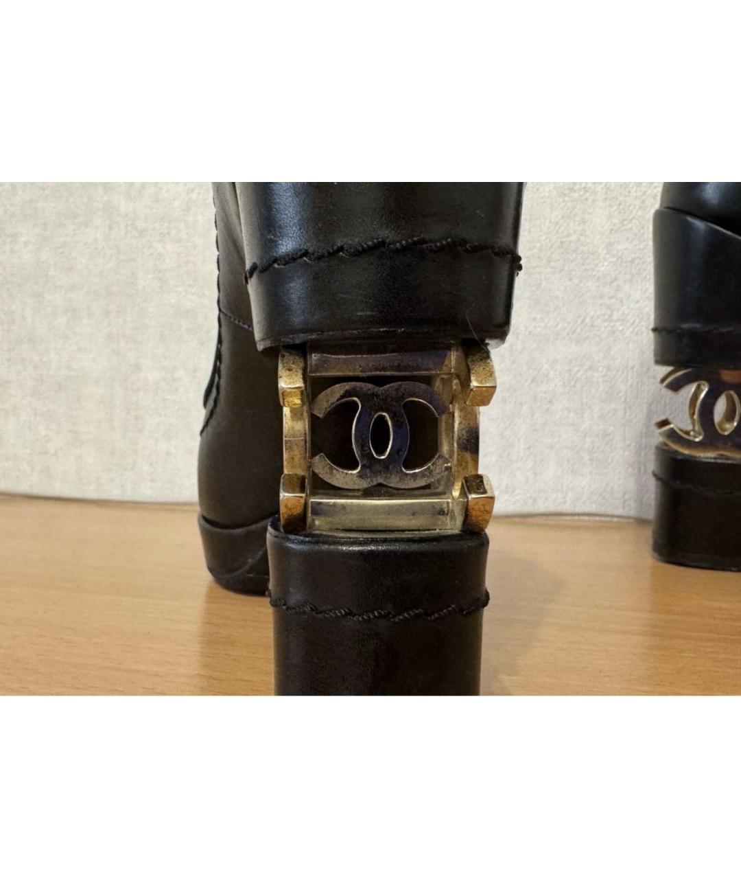 CHANEL Черные кожаные туфли, фото 7