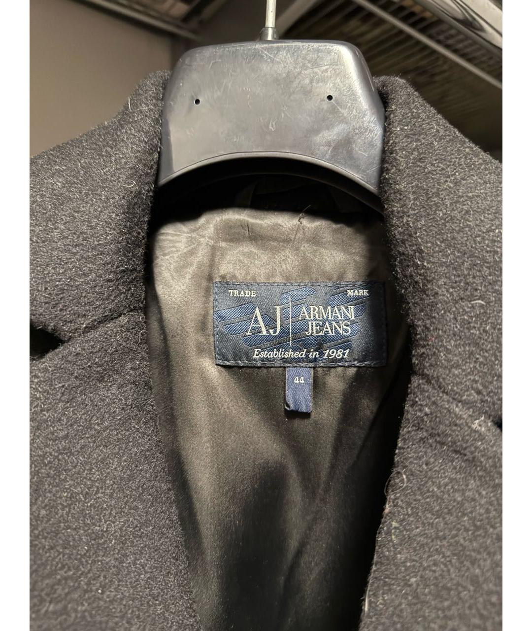 ARMANI JEANS Черная шерстяная куртка, фото 3